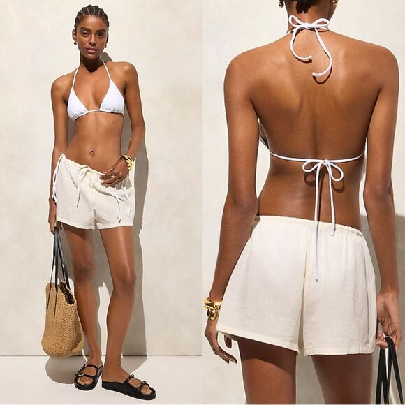 J. Crew Pants - NWT J CREW Airy gauze beach short in Ivory